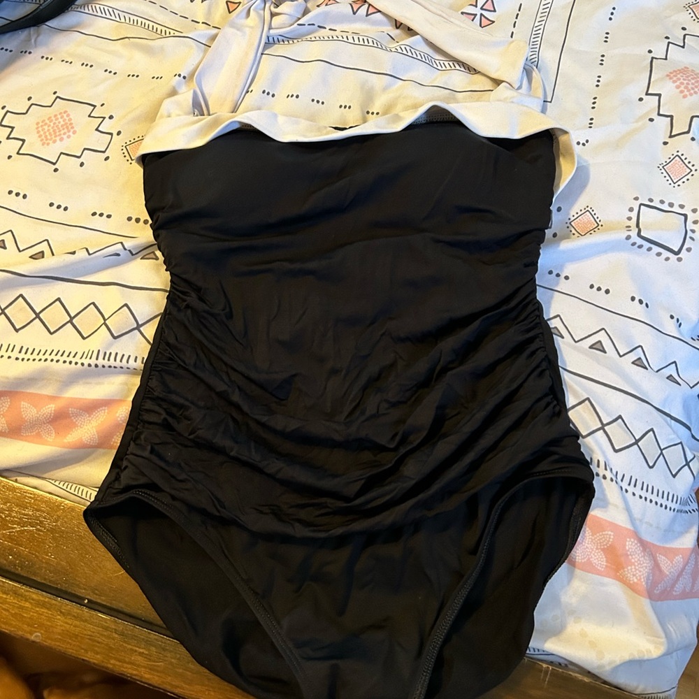 Ralph Lauren swimsuit black and white